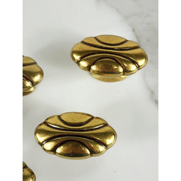 Amerock Radiance Brass Oval Cabinet Drawer Knob Pulls 1396 Hardware 1 1/2" x6 - Picture 5 of 16